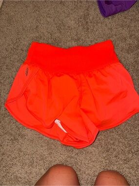 Free People Bright Orange Athletic Shorts